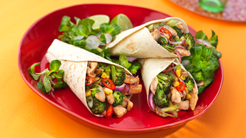 Fajitas med lime og koriander